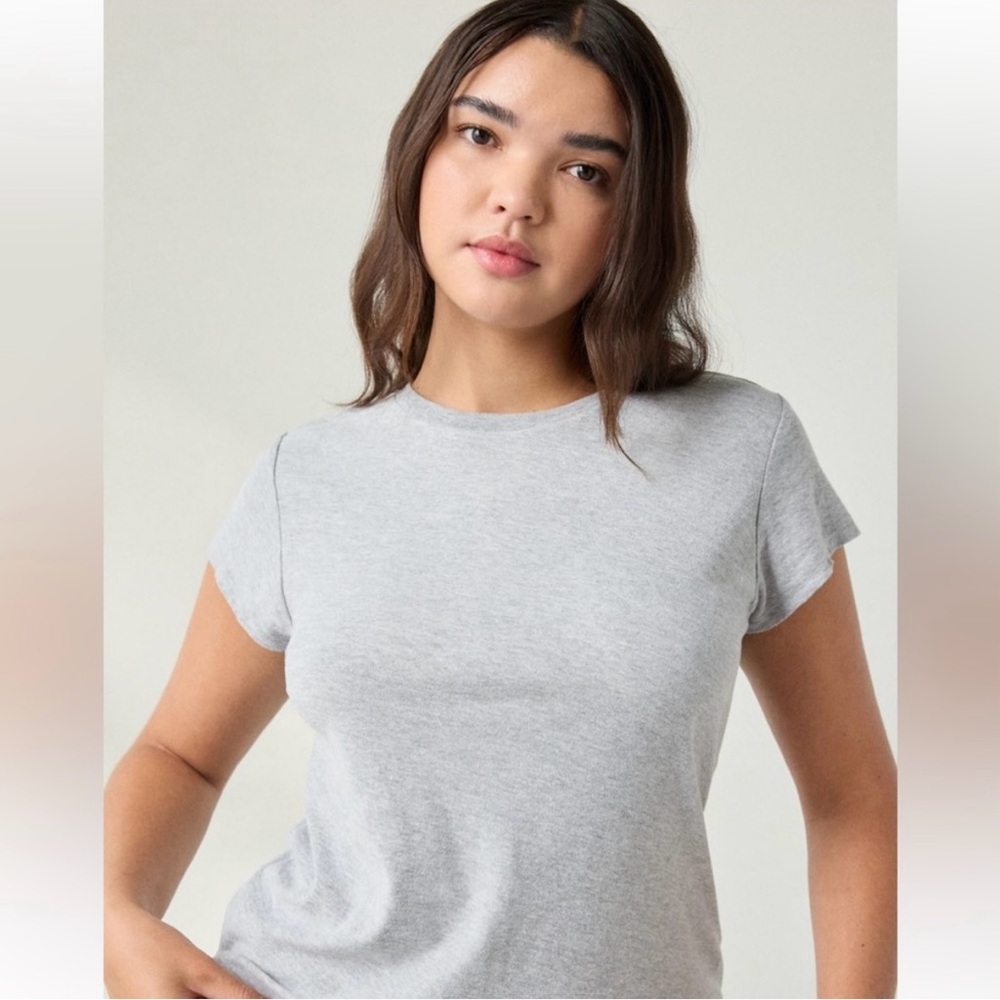 BDG Spill The Tee Urban Outfitters Gray Cropped Basic Tee Short Sleeve XS - Picture 5 of 13